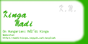 kinga madi business card
